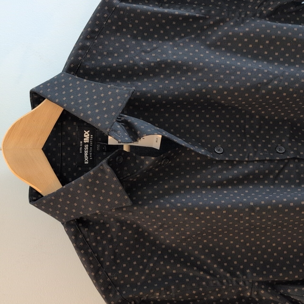 Express Men's Medium Extra Slim Stretch Cotton Bu… - image 4